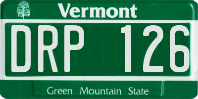 VT license plate DRP126