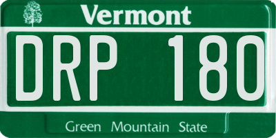 VT license plate DRP180