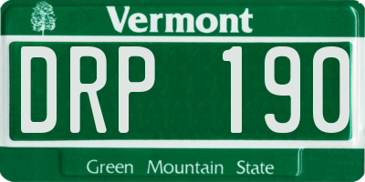 VT license plate DRP190