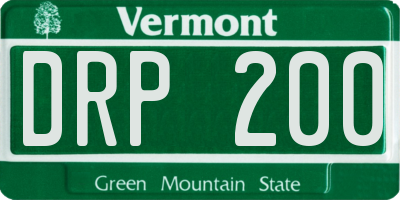 VT license plate DRP200