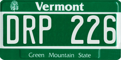 VT license plate DRP226
