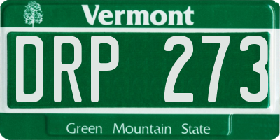 VT license plate DRP273