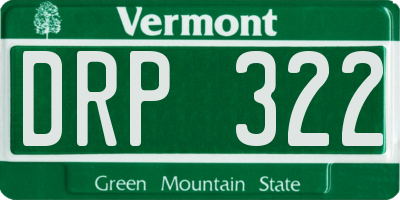 VT license plate DRP322