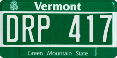 VT license plate DRP417