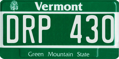 VT license plate DRP430