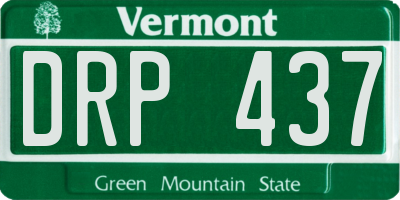 VT license plate DRP437