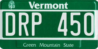 VT license plate DRP450