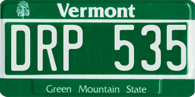 VT license plate DRP535
