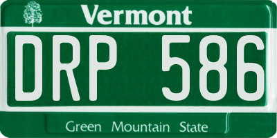 VT license plate DRP586