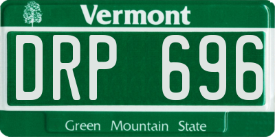 VT license plate DRP696