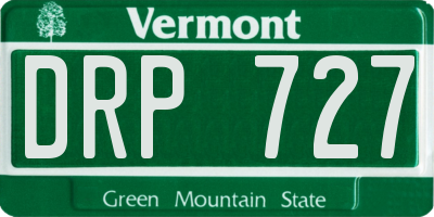 VT license plate DRP727