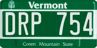 VT license plate DRP754