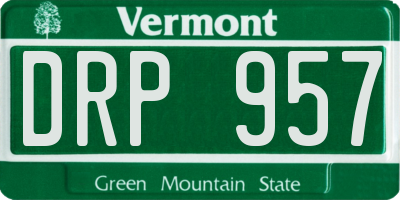 VT license plate DRP957