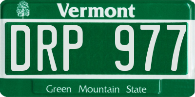 VT license plate DRP977