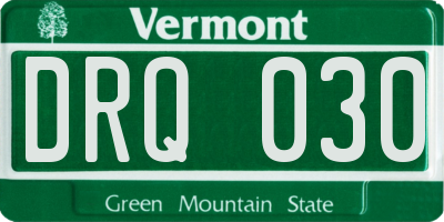 VT license plate DRQ030