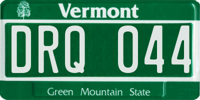 VT license plate DRQ044