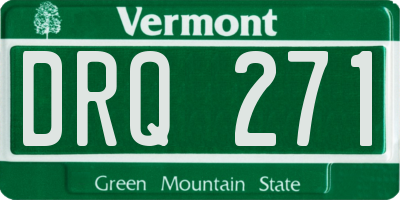 VT license plate DRQ271