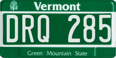 VT license plate DRQ285