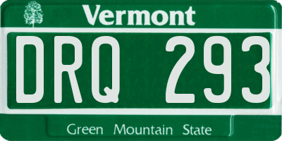 VT license plate DRQ293