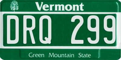 VT license plate DRQ299