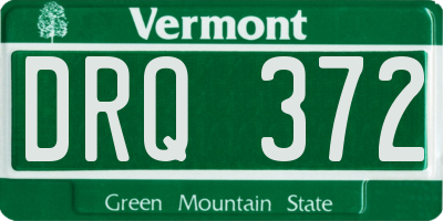 VT license plate DRQ372