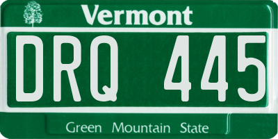 VT license plate DRQ445
