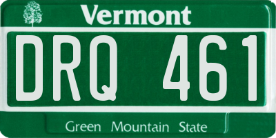 VT license plate DRQ461
