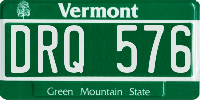 VT license plate DRQ576
