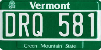 VT license plate DRQ581