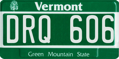 VT license plate DRQ606