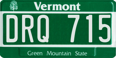 VT license plate DRQ715