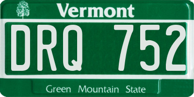 VT license plate DRQ752