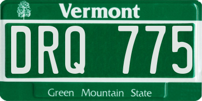 VT license plate DRQ775