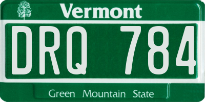 VT license plate DRQ784