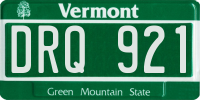 VT license plate DRQ921