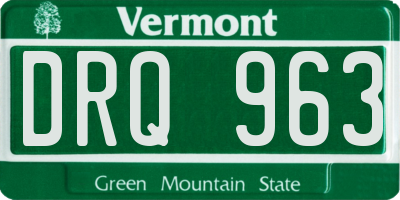 VT license plate DRQ963