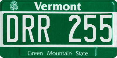 VT license plate DRR255