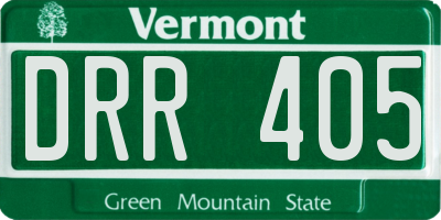 VT license plate DRR405