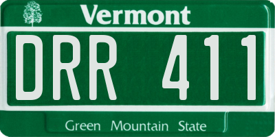 VT license plate DRR411