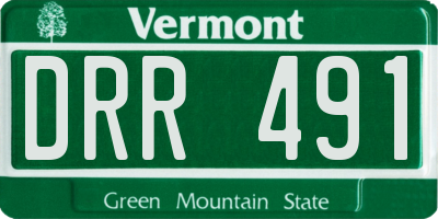 VT license plate DRR491