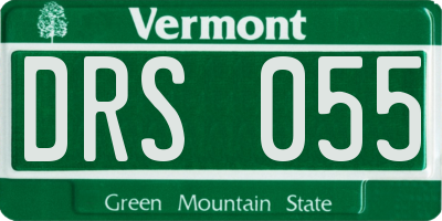 VT license plate DRS055