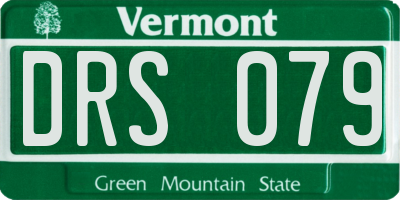 VT license plate DRS079