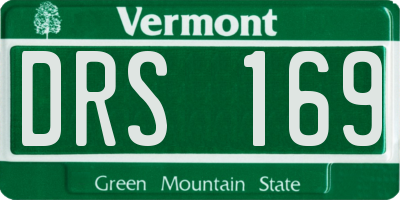 VT license plate DRS169