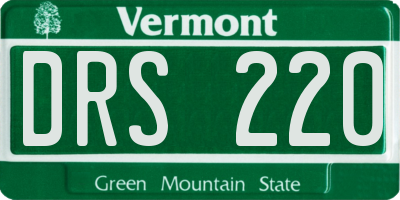 VT license plate DRS220