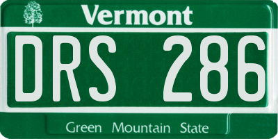 VT license plate DRS286