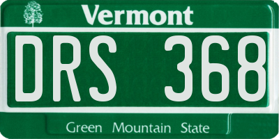 VT license plate DRS368