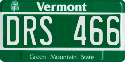 VT license plate DRS466