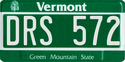 VT license plate DRS572
