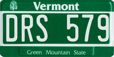 VT license plate DRS579