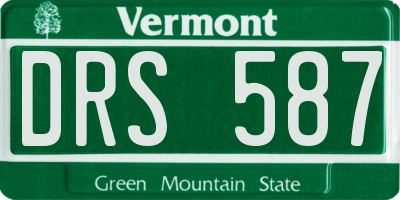 VT license plate DRS587